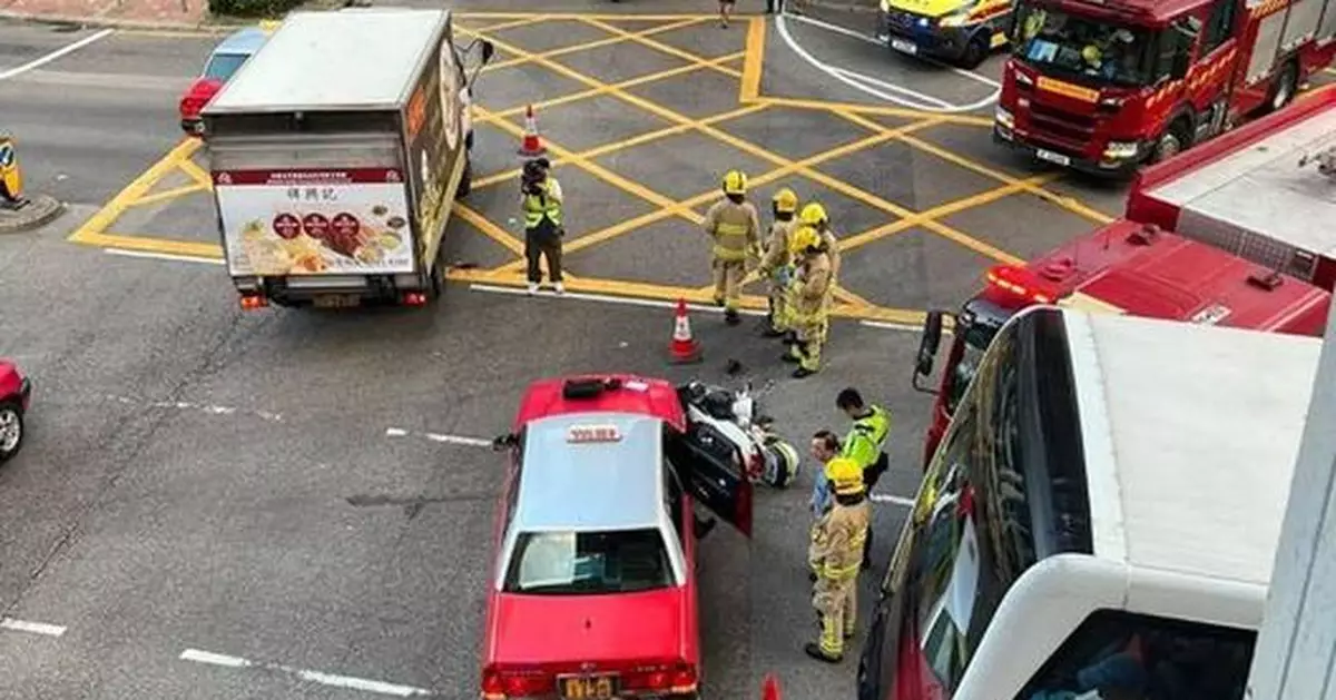 旺角電單車與的士相撞 女鐵騎士慘被抛出車外 再遭貨車輾過傷重不治