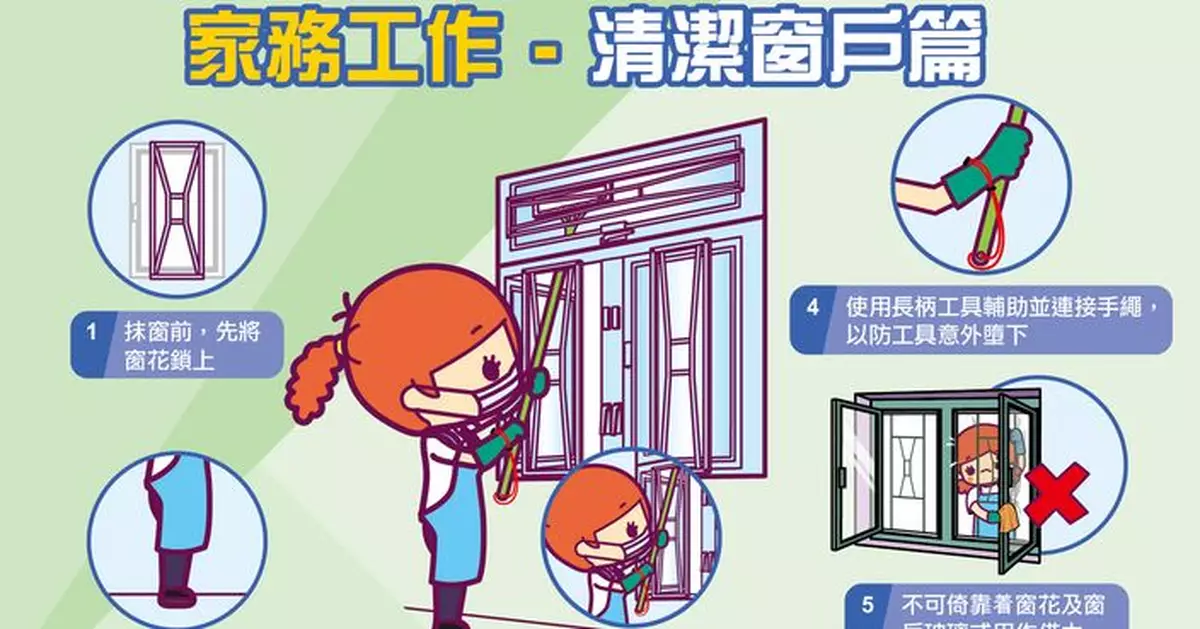 將軍澳女子抹窗失足墮樓亡 近年類似意外頻生 職安局醒5個清潔小貼士