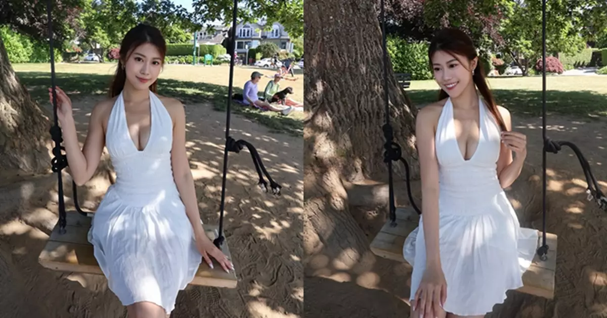 港姐鍾翠詩盪鞦韆露超深長事業線 網民激讚：無綫新一代咪神降臨！