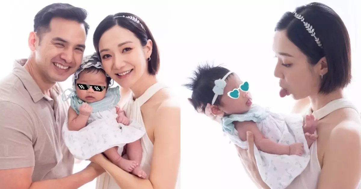 王君馨首與囡囡影全家福 母女齊伸脷溫馨又可愛