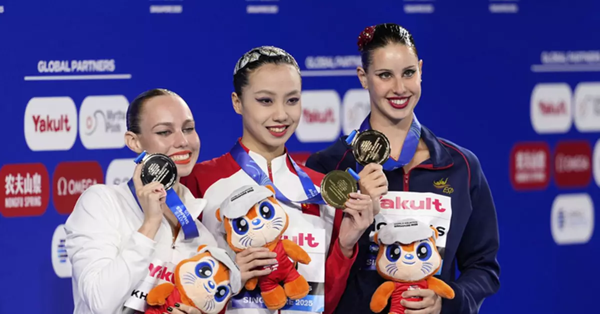 徐匯妍在世錦賽花樣游泳女子單人技術自選奪冠　為國家隊本屆首金