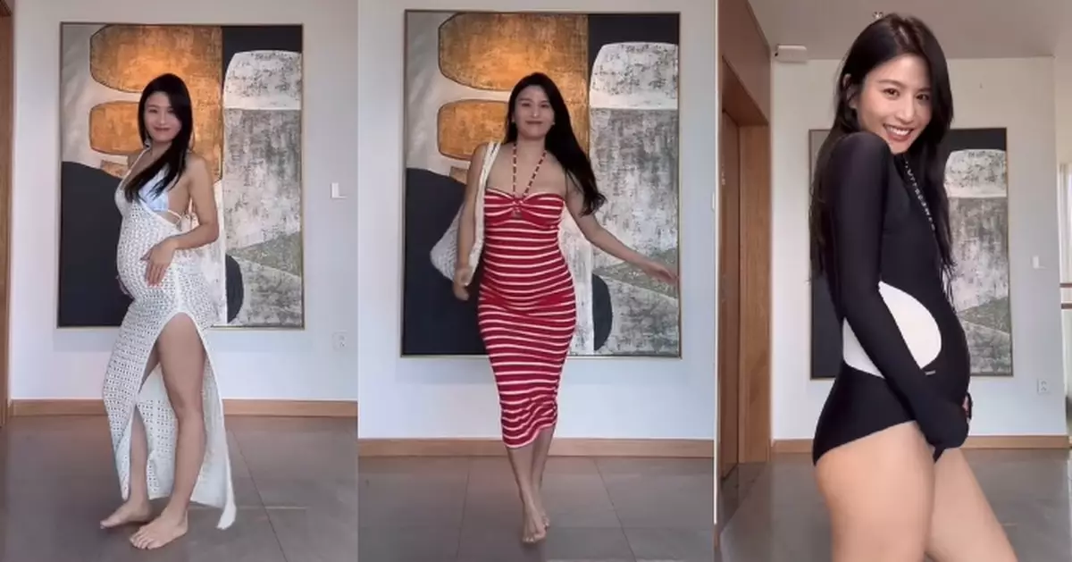 Coffee林芊妤去旅行心情大靚 行Catwalk晒孕婦Look：做一個自信嘅孕婦