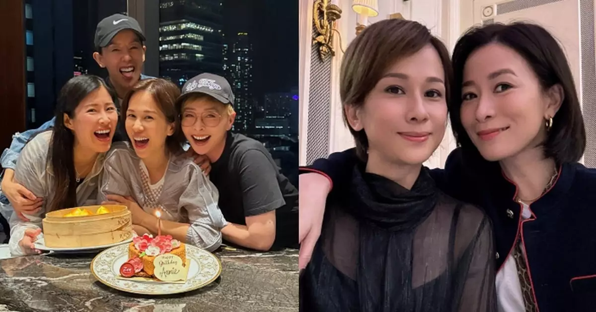 文頌嫻49歲生日孖周家蔚梁靖琪湯盈盈慶祝 佘詩曼晒合照隔空祝福壽星女