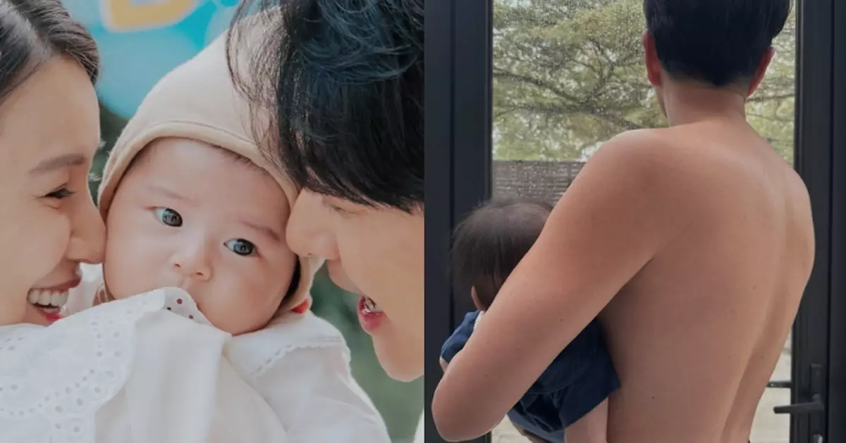 蕭正楠颱風天在家專心湊仔 黃翠如晒父子溫馨合照