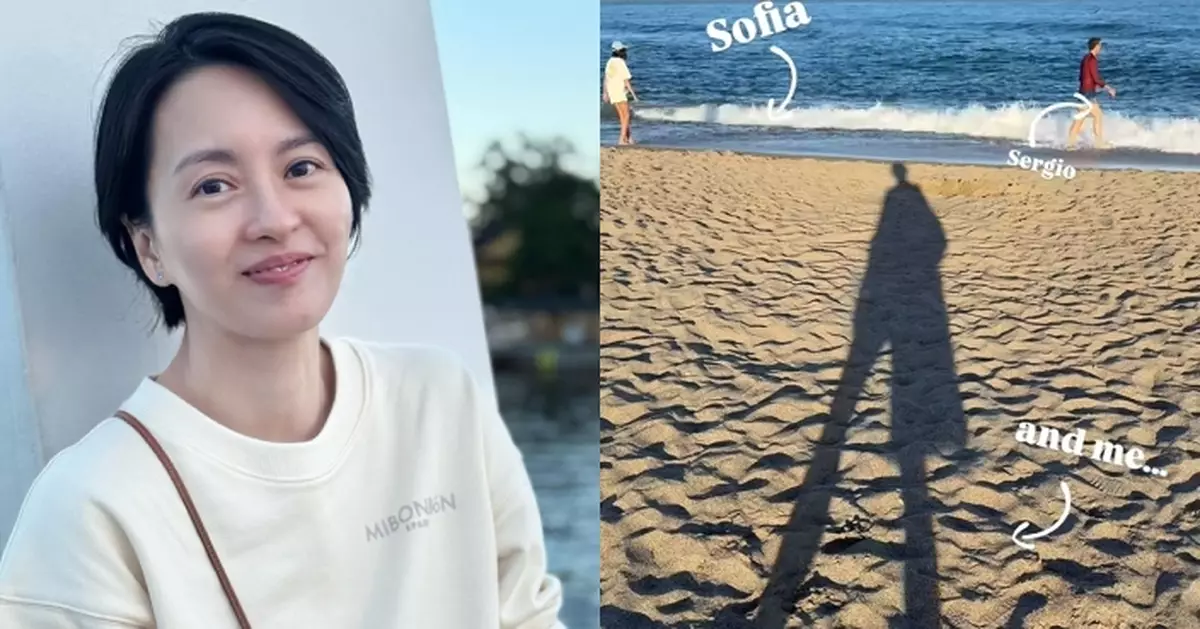 梁詠琪陪老公囡囡遊西班牙沙灘 晒「逆天大長腿」勁吸睛