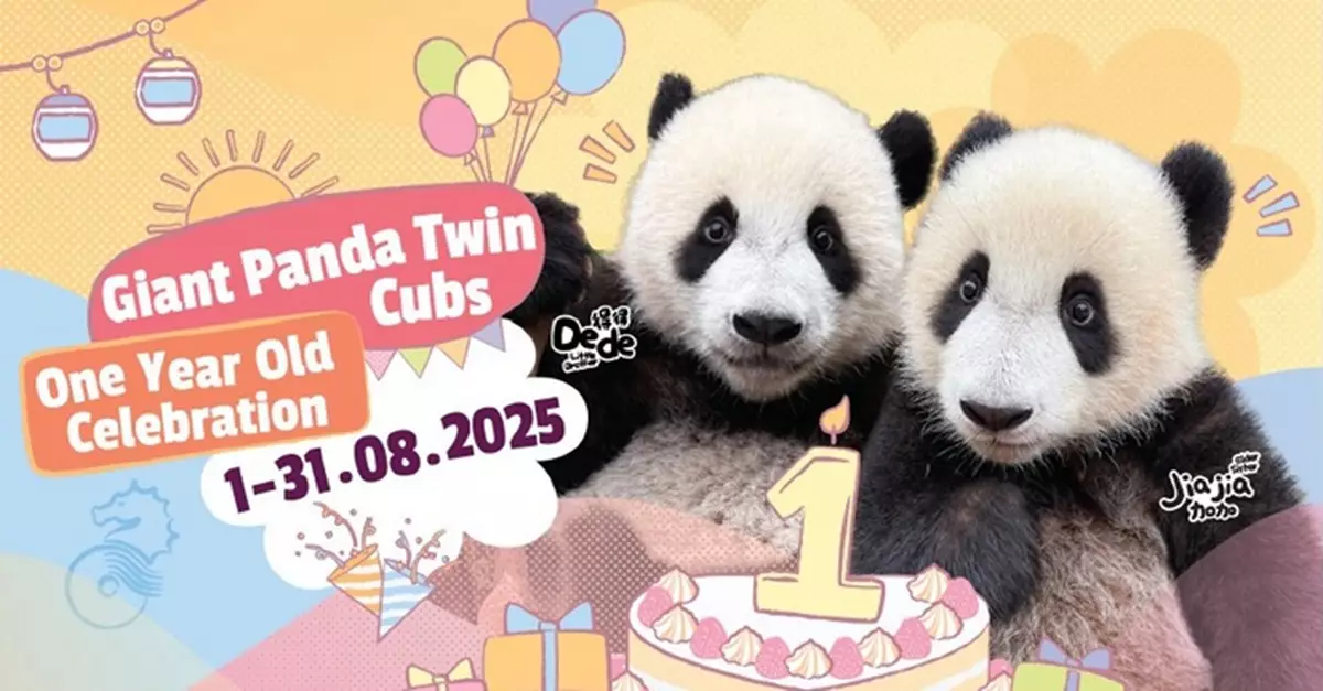 海洋公園八月辦熊貓龍鳳胎慶典 邀全城同賀加加、得得一歲生日