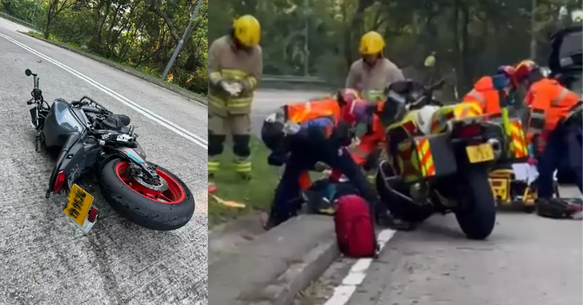 電單車荃錦公路疑失控撞壆 31歲男司機死亡