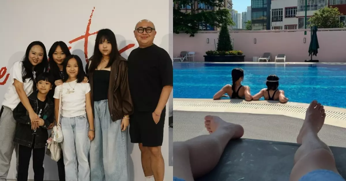 林盛斌陪2女兒游水幻想單身同靚女Model出海船P 網民：夢裏什麼都有！