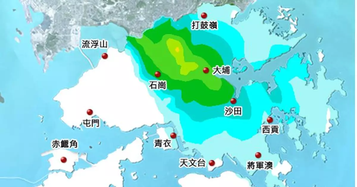 天氣 | 新界北部尤其上水正受大雨影響 天文台籲市民遠離河道