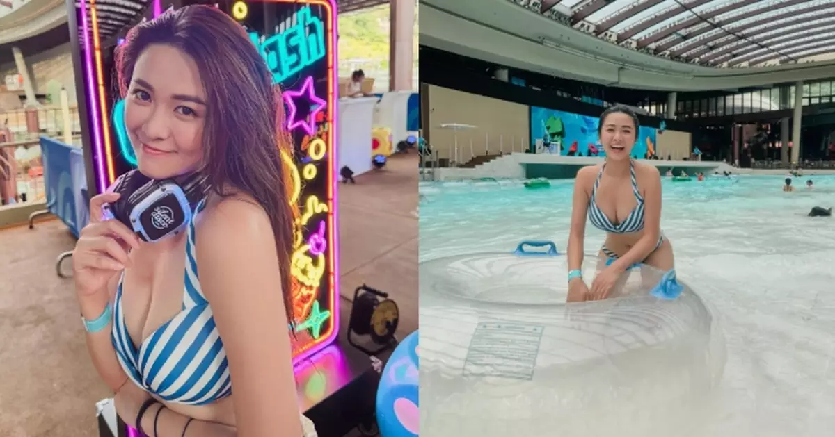 江嘉敏落雨照去水上樂園玩 IG「派糧」晒豐滿好身材