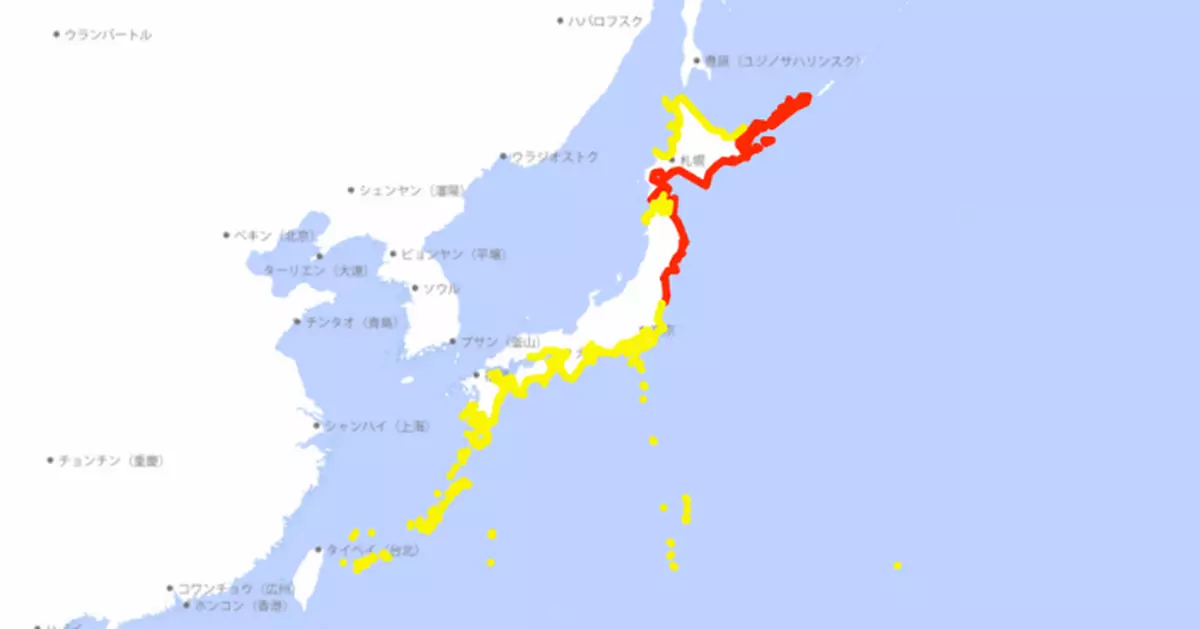 日本氣象廳修訂部分地區海嘯警告為預警
