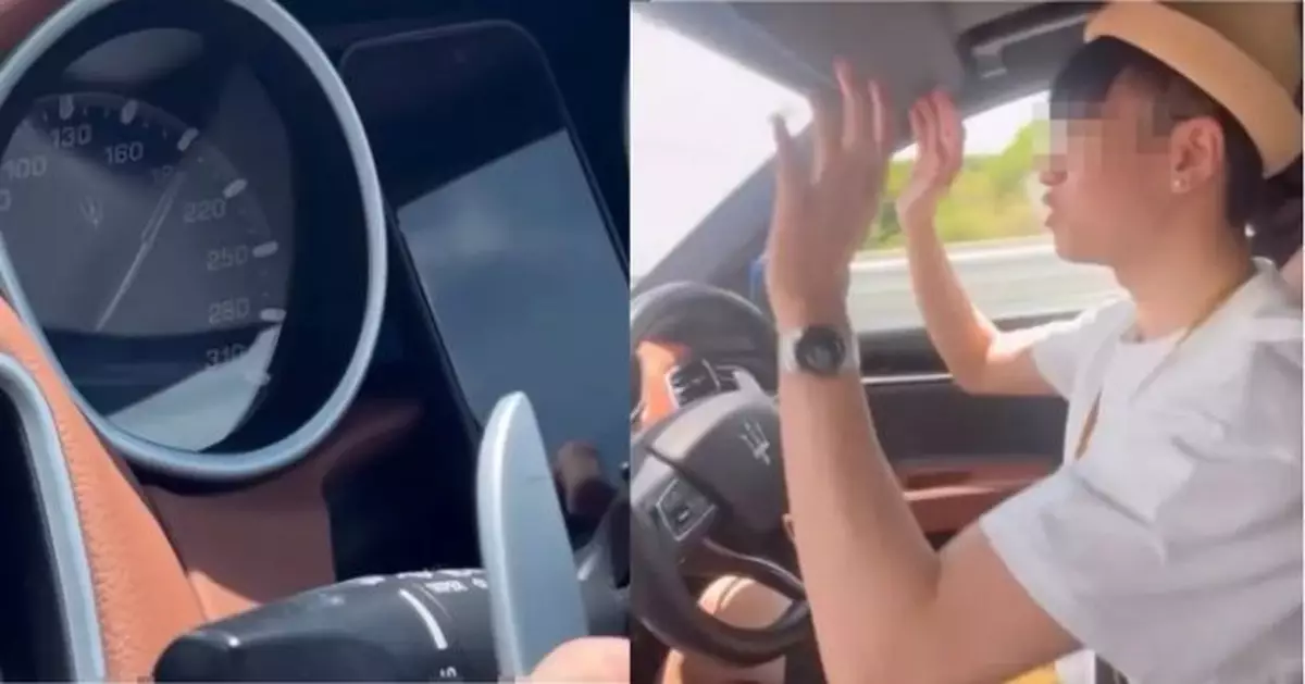 港男沖繩自駕遊狂飆200公里 雙手一度離開軚盤罔顧安全引公憤