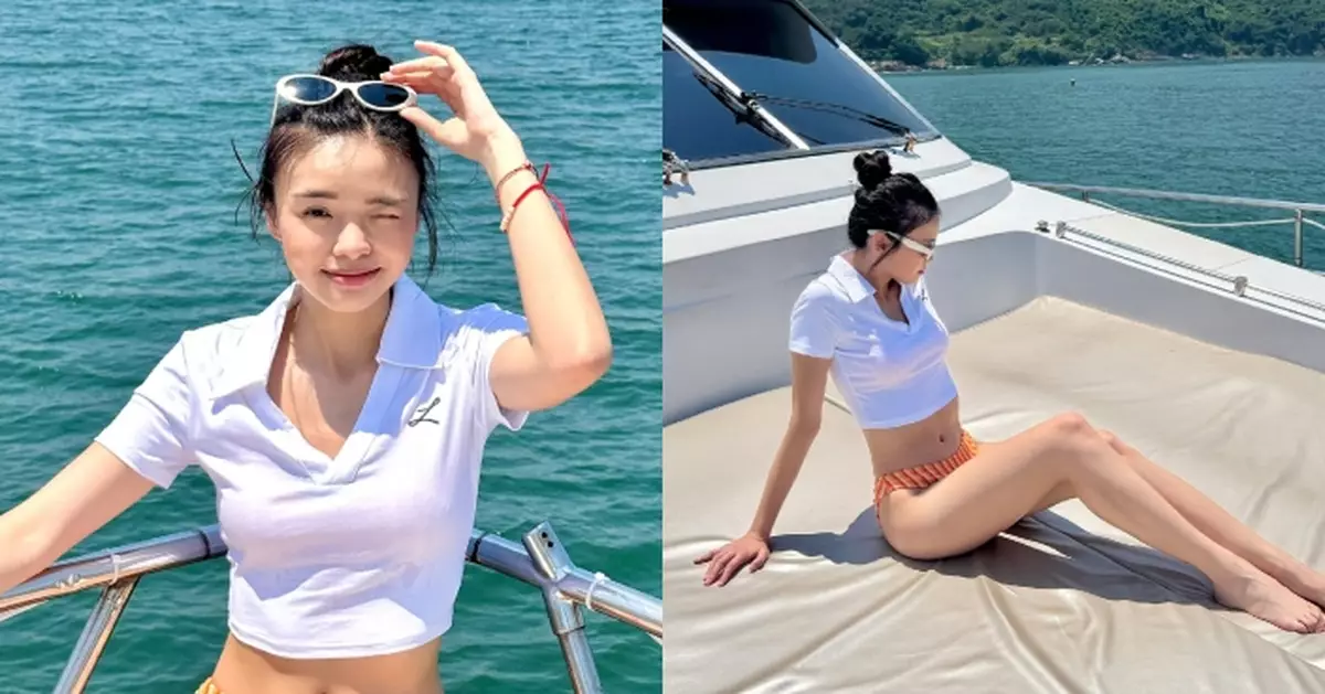 「星夢小花」文凱婷罕晒泳照騷纖腰長腿 自揭影完靚相即暈船浪