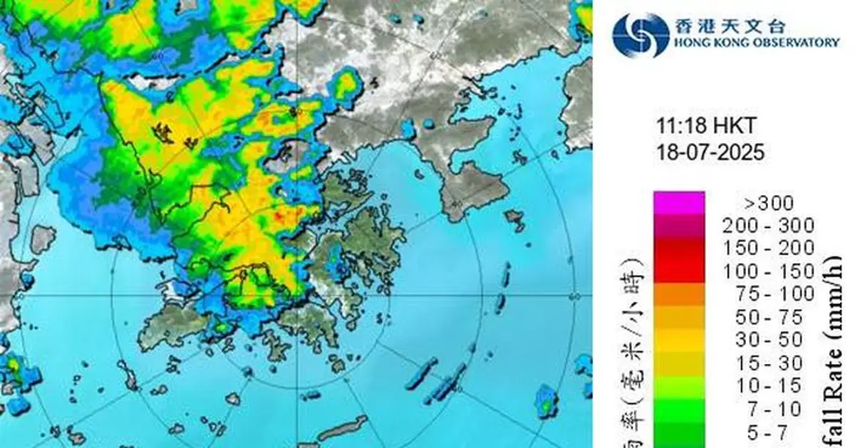 天氣 | 天文台：元朗荃灣雨勢特別大或出現嚴重水浸