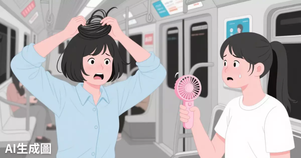 西鐵​​驚魂！港女頭髮捲入女乘客手提風扇 對方若無其事咁處理