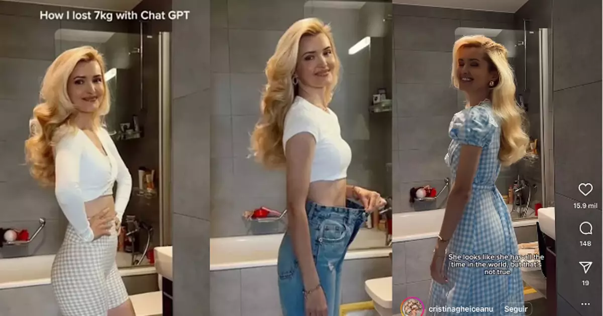 瑞士靚女靠ChatGPT控制飲食 分享無壓力瘦身 5個月輕鬆減7KG？