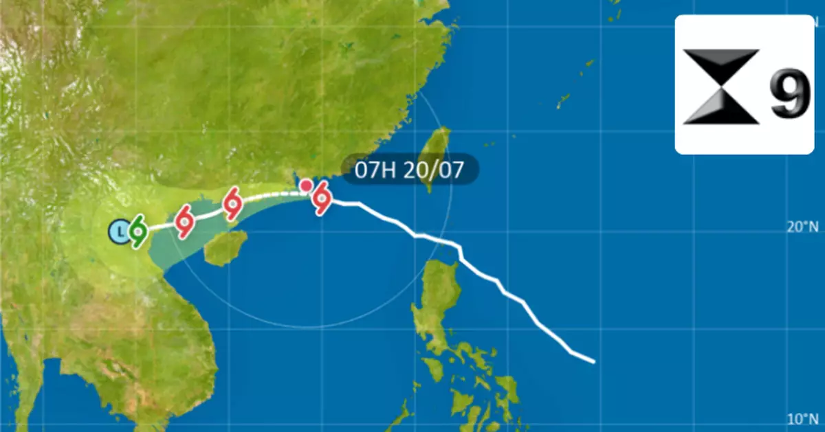 風暴韋帕｜天文台掛出9號風球  評估是否需改發10號颶風信號
