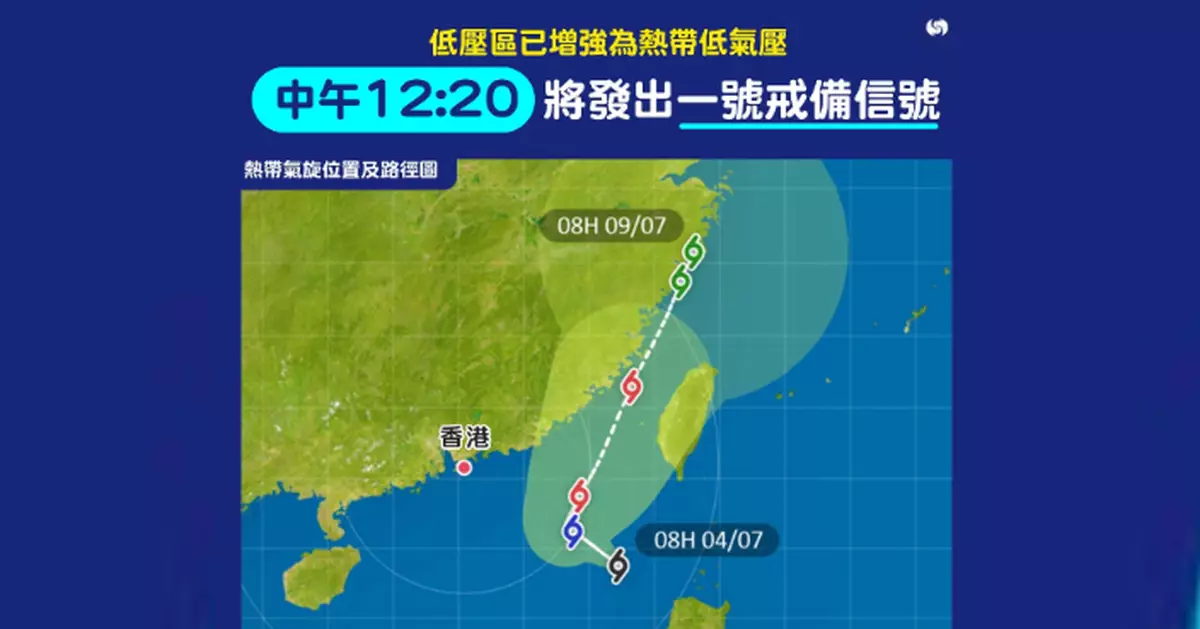 天氣 | 天文台：中午12時20分發出1號戒備信號