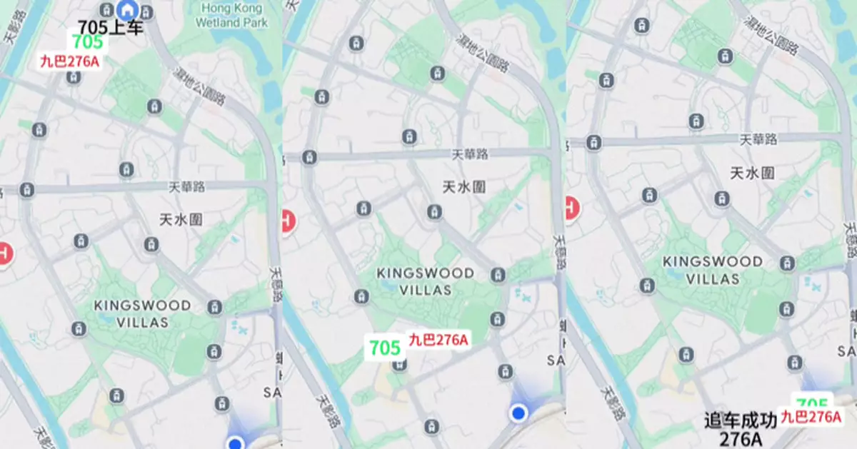 天水圍居民搭輕鐵追巴士竟成功？網民指：冇停紅燈先有機