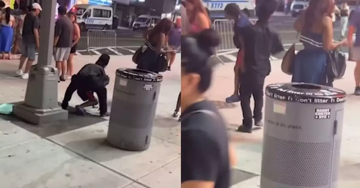 有片！黑衣男紐約街頭公然擄走6歲童 遭對方父親追擊竟將孩子摔地