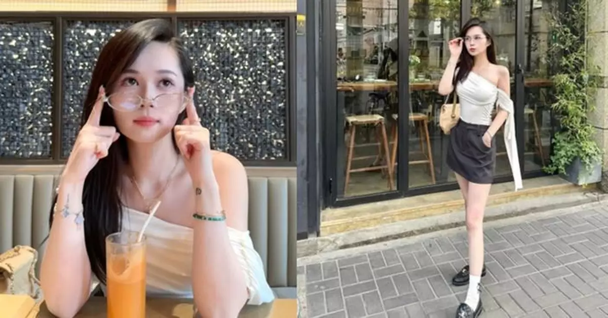 梁超怡韓國街拍大曬「眼鏡御姐」魅力 白色露肩裝配短裙盡顯長腿優勢