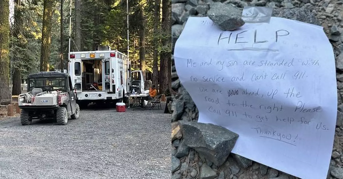 美國媽送子赴夏令營受困森林急智留字 搜救隊靠石頭壓紙成功救援