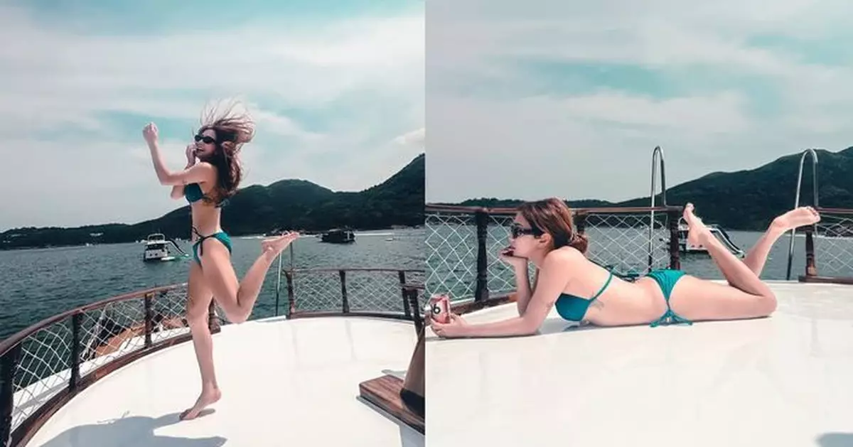 何雁詩暫拋煩惱出海放鬆 曬水着照展現Fit爆身材