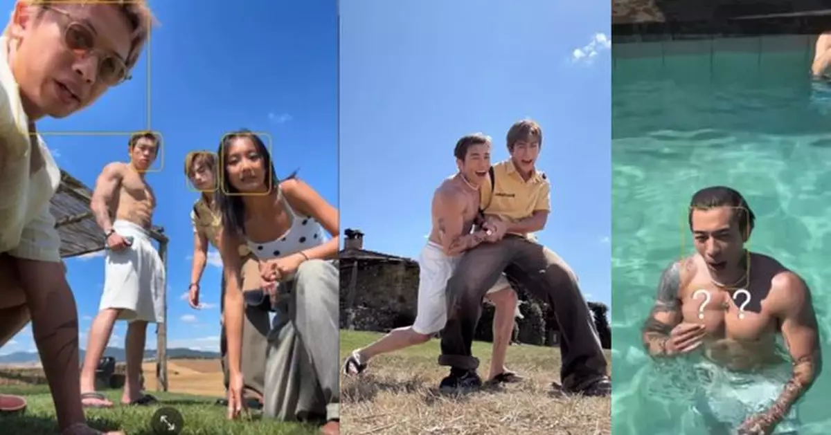 孖Marf Locker Jeffrey玩遊戲鬥快匿埋 新郎哥Tyson為贏跳落泳池