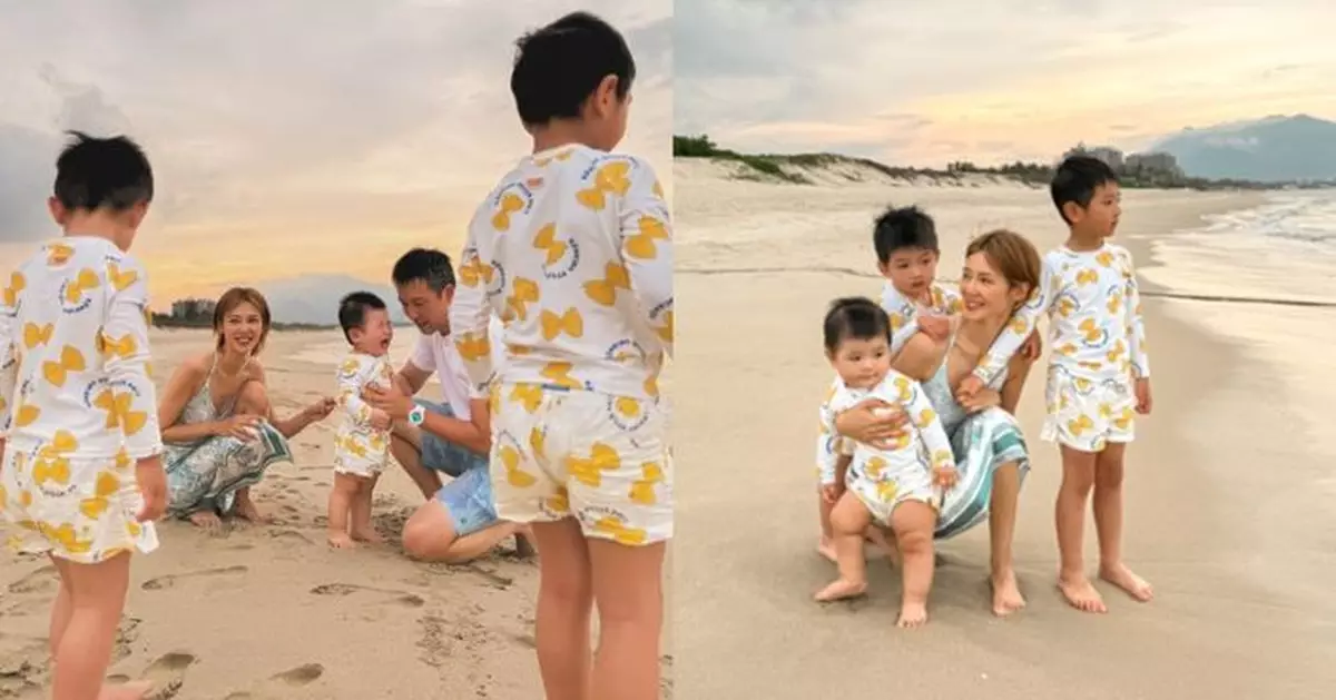 倪晨曦一家五口越南歎世界 晒泳照長腿吸睛 細仔扭計拒拍照笑爆網