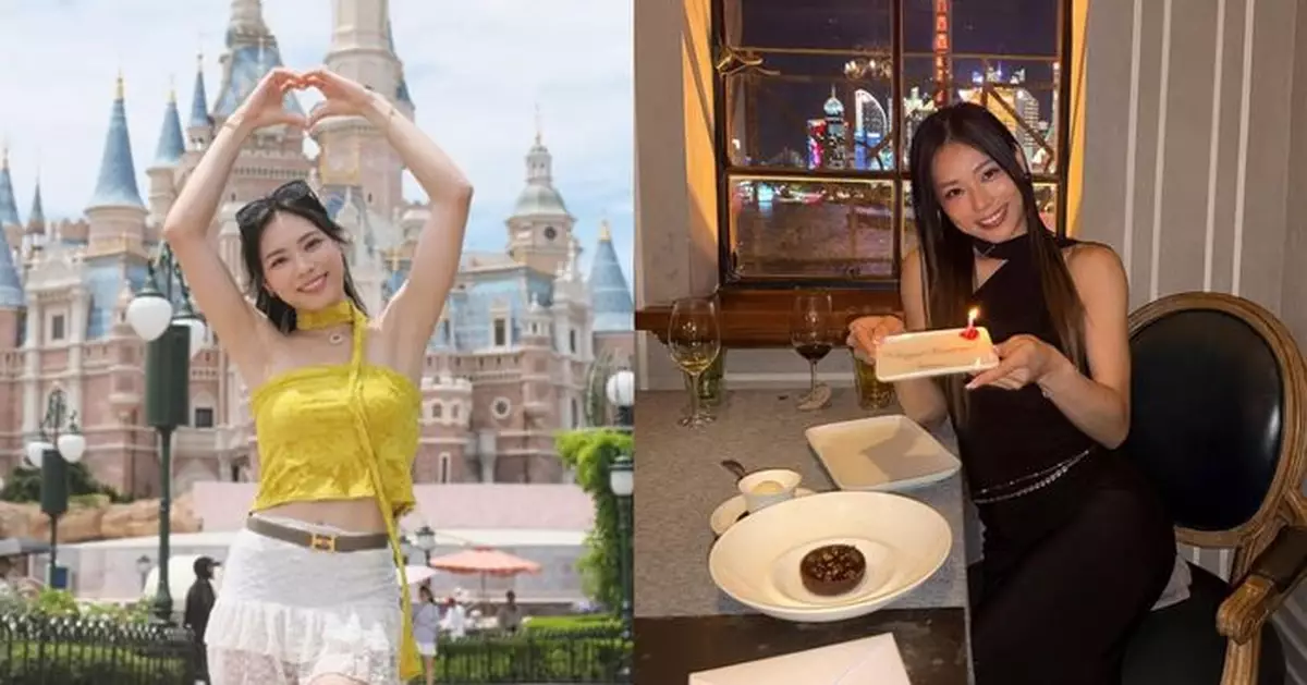 廖慧儀29歲上海慶生晒紅裙誘惑 燭光晚餐男裝外套惹封盤猜測