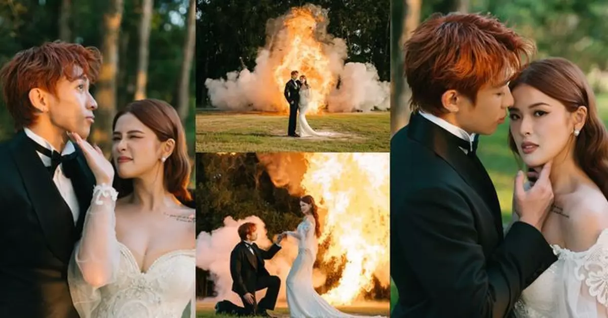 Tyson Yoshi婚照玩爆炸效果震撼全城！ 預告歐洲婚禮 甜謝老婆：「多謝陪我癲」