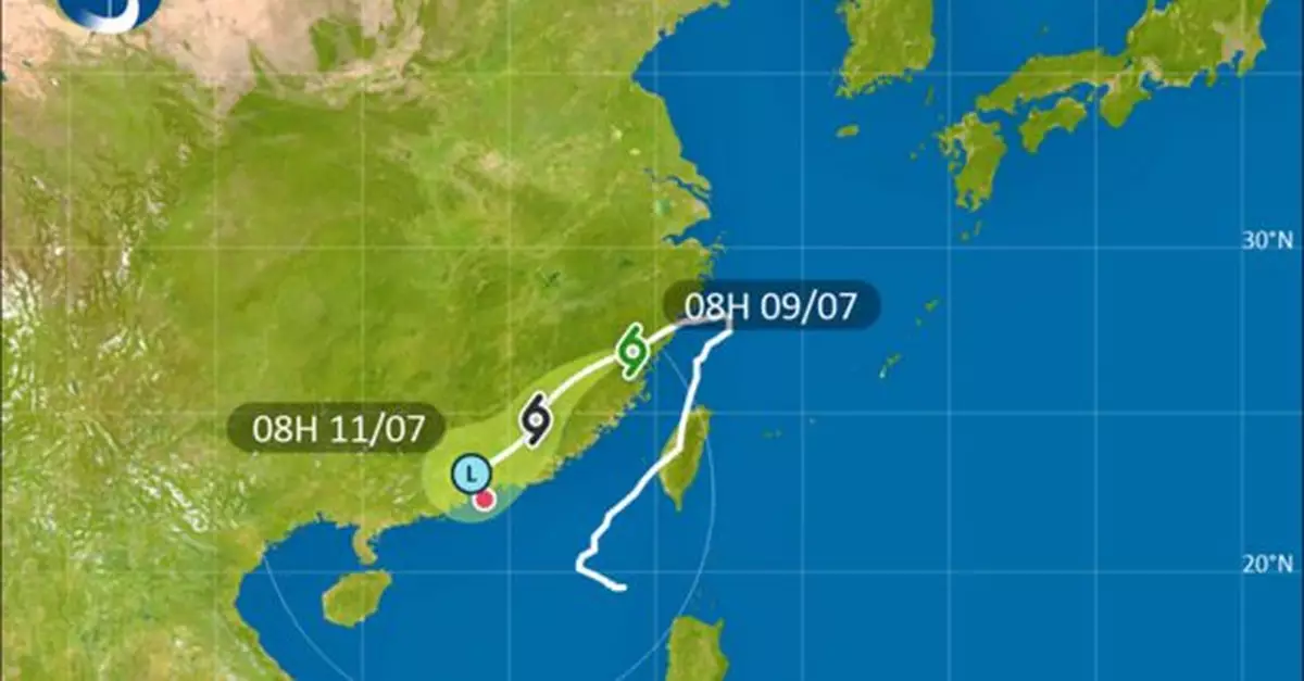 天文台料丹娜絲將進入廣東　視乎風力變化考慮發出強烈季候風信號