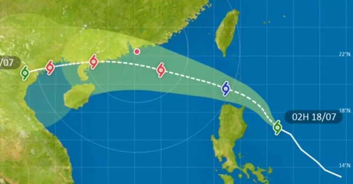 菲東熱帶低氣壓增強為熱帶風暴命名為韋帕　天文台最快今晚發一號