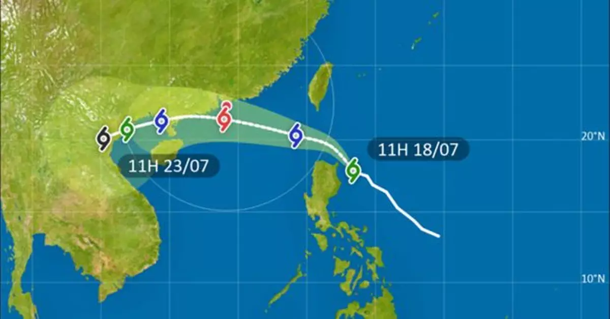 天文台料韋帕今晚至明日初時進入本港800公里　屆時發一號信號