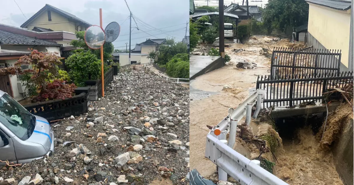 日本九州連日暴雨至少3死多人失蹤
