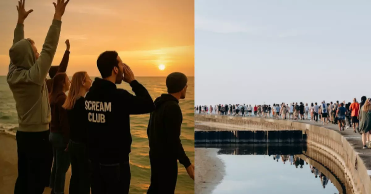 芝加哥居民壓力爆煲 密歇根湖邊集體尖叫減壓