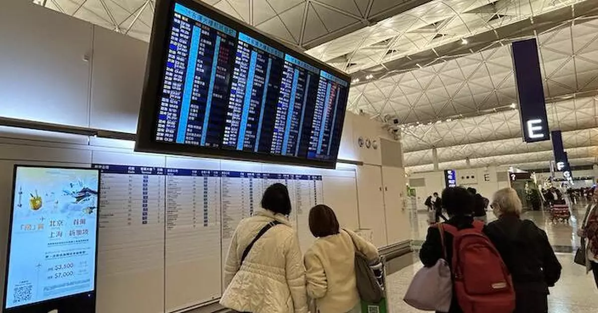 機管局稱下午2時前 共有5班航班取消及145班機延誤