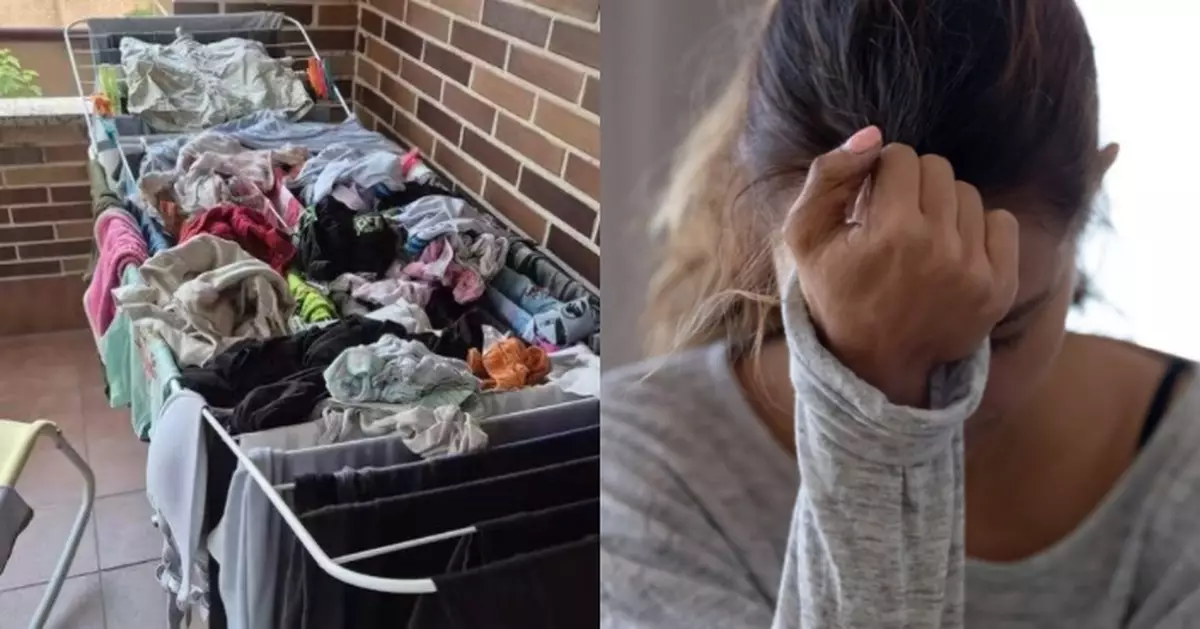 請丈夫幫晾衫 人妻見衣物凌亂擺晾衣架上潮濕未乾傻眼 網民：故意的！