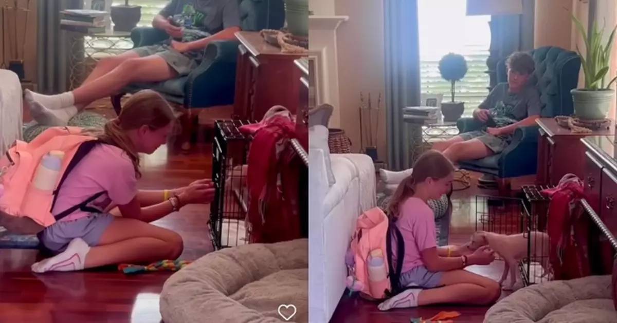 欲收養待安樂死病犬 美國女童放學返家見牠現身家中感動落淚