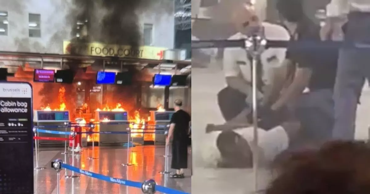 男子突闖米蘭機場縱火燒櫃檯 再持鐵鎚破壞設備嚇壞旅客 動機不明