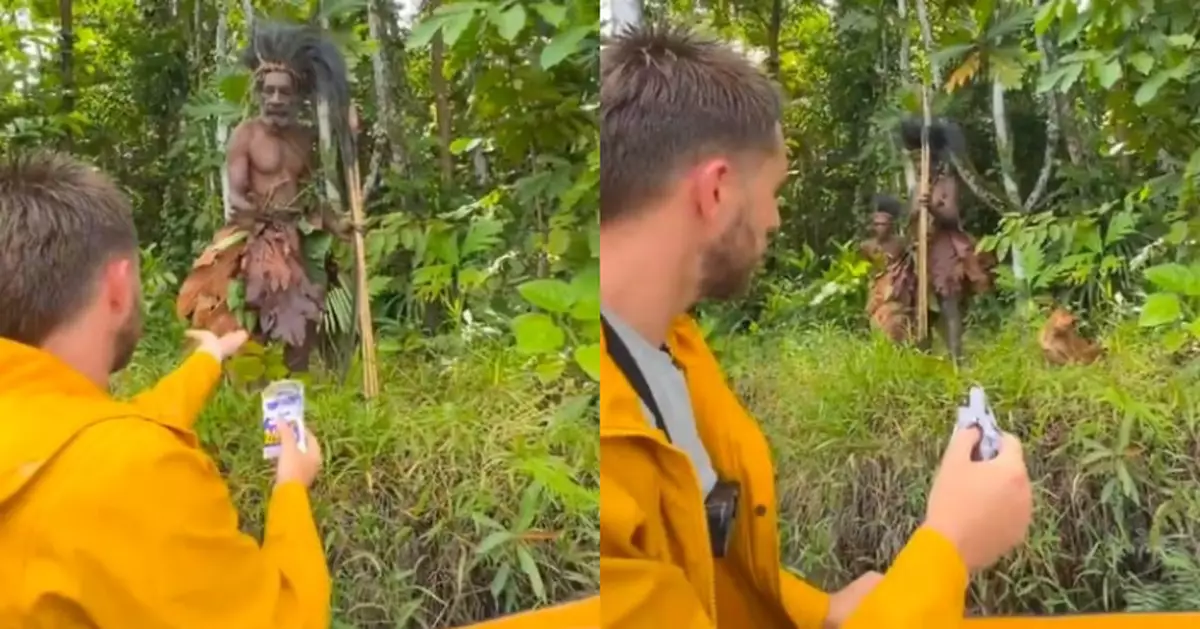 擅闖印尼部落拍片遭弓箭指船 愛爾蘭網紅獻1物示好反激怒土著急撤離