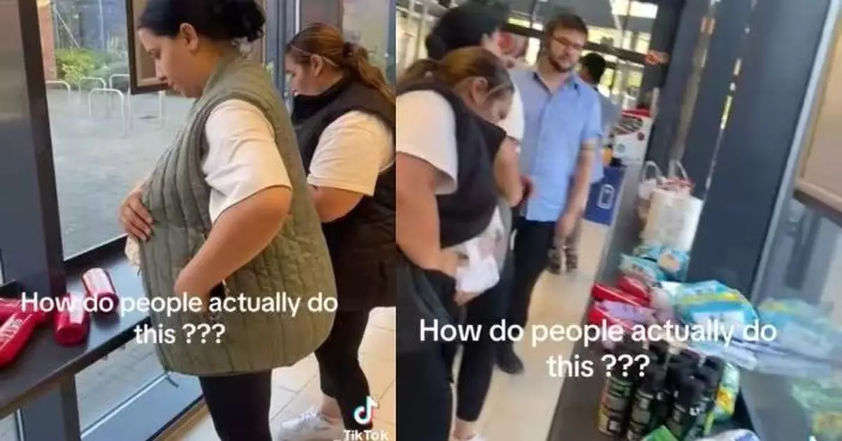 超市狂盜12罐洗髮水10包衛生巾等大量日用品 英國2女賊硬塞入衣物內遭識破