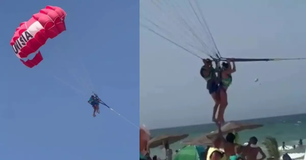 赴突尼西亞玩滑翔傘 英女高空中遭教練強拉比堅尼伸手猥褻崩潰報警