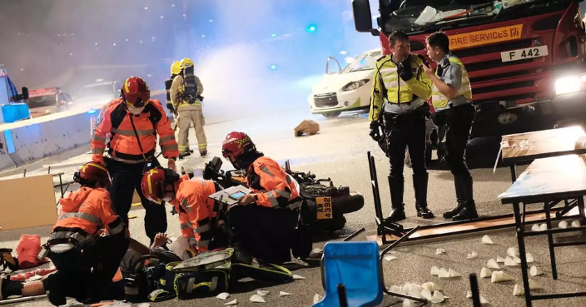 為全運會作準備 警察聯同消防醫管局等演習