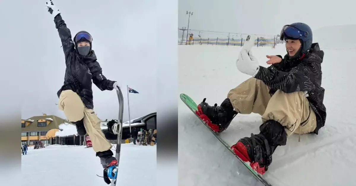 高海寧趁「意外假期」飛澳洲學滑雪 姿勢有板有眼好有型