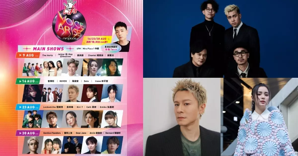 Mira Place年度音樂盛事回歸！Dear Jane 陳健安 姚焯菲等20個音樂表演單位一連四星期Jam爆舞台