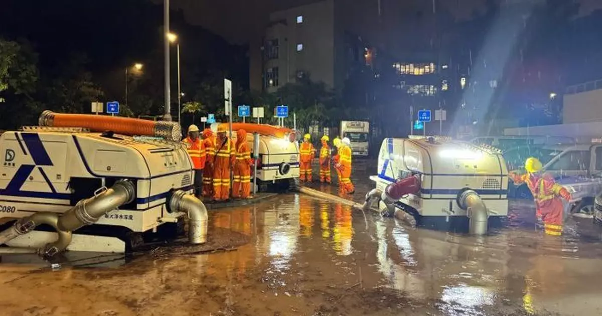 渠務署：暴雨期間3部「龍吸水」出動10次處理水浸排水　成效顯著效能出色