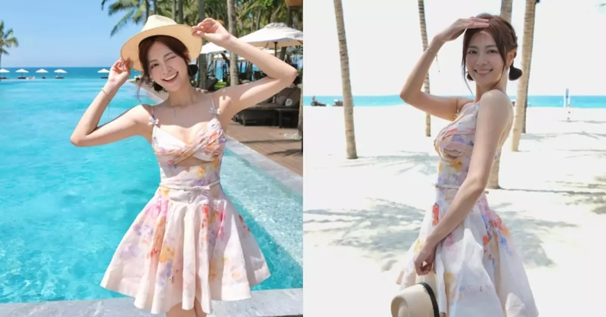 游嘉欣晒相懷念越南好天氣 碎花吊帶短裙Look同陽光玩遊戲