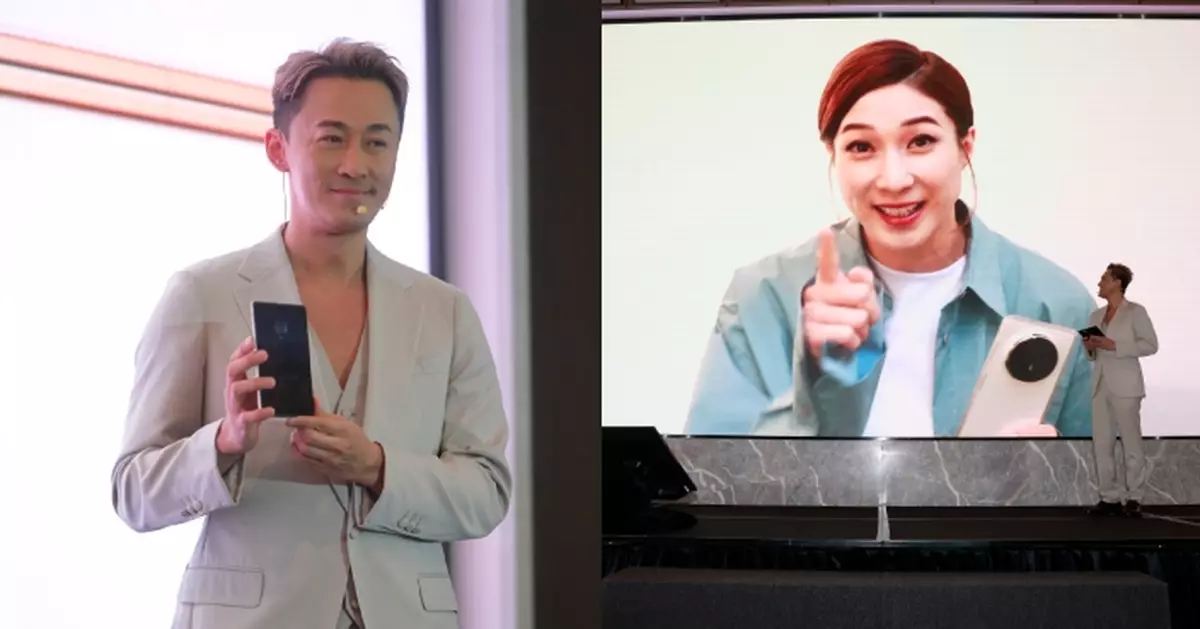 林峯再任手機品牌明星體驗官 鍾嘉欣驚喜「現身」互動