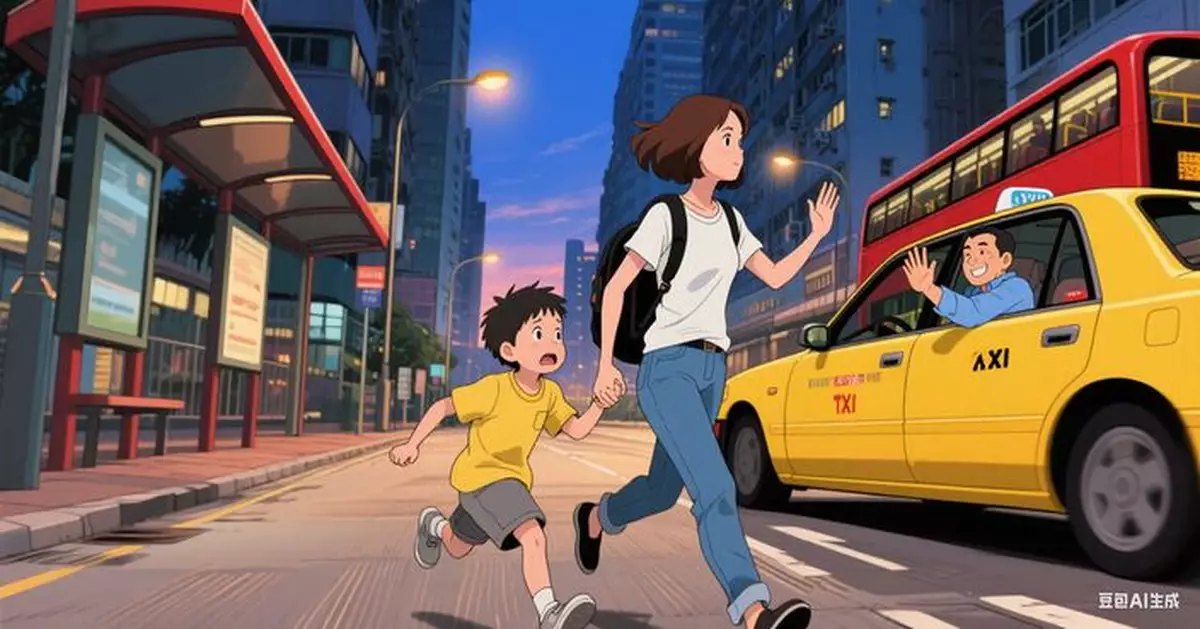 港媽帶小朋友追巴士唔成功 熱心的哥出手相助免費載到下一站